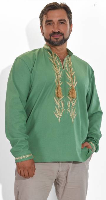 Чоловічі сорочки Lemanta Чоловіча лляна вишиванка "Всеволод" 46 (70616)