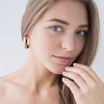 Золотые серьги "Кольца" с03832 Золотые серьги "Кольца" с03832