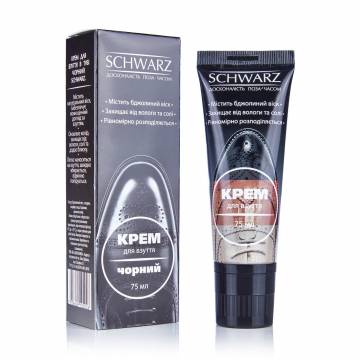Крем для обуви SCHWARZ с аппликатором, черный, 75 мл Крем для обуви SCHWARZ с аппликатором, черный, 75 мл