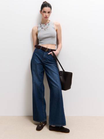 Mohito - Широкі джинси - сталевий синій - 42