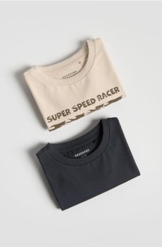 Reserved - Бавовняна кофта з довгим рукавом, набір з 2 - нюдовий - 011HS-02X