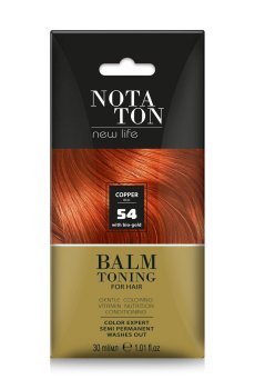 Тонирующий бальзам для волос Notaton New Life Balm Toning с био-золотом, 54 Медно-красный, 30 мл