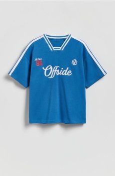 Reserved - Бавовняна футболка - синій - 951HR-55X