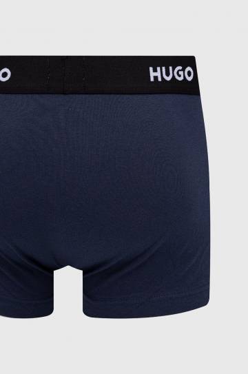 Боксеры HUGO (3-pack) мужские цвет синий Боксеры HUGO (3-pack) мужские цвет синий