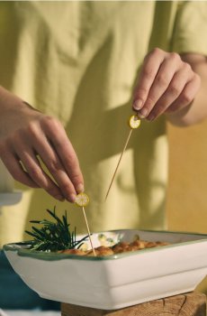 Набір зубочисток з мотивом лимонів, 50 шт. - жовтий