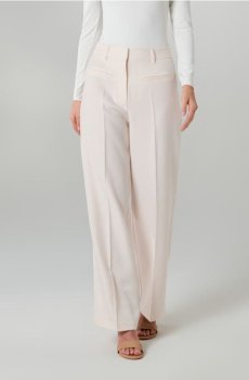 Штани wide leg - кремовий