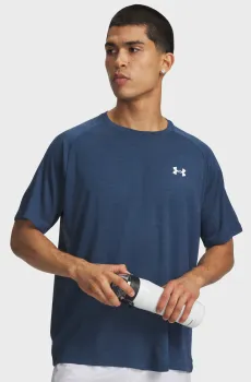 Мужская синяя футболка UA Tech Textured SS Синий XL Under Armour 1382796-498