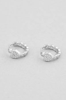 Серьги Серебряные сердца