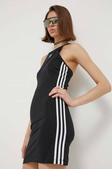 Платье adidas Originals цвет чёрный mini облегающее IB7401-black Платье adidas Originals цвет чёрный mini облегающее IB7401-black