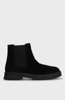 Мужские черные замшевые ботинки HILFIGER SUEDE ZIP CHELSEA Черный 42 Tommy Hilfiger FM0FM05178