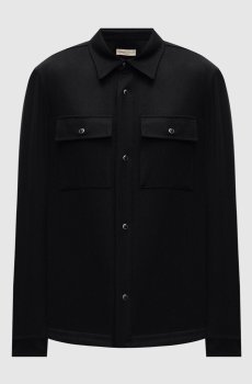 Черная рубашка из шерсти и кашемира