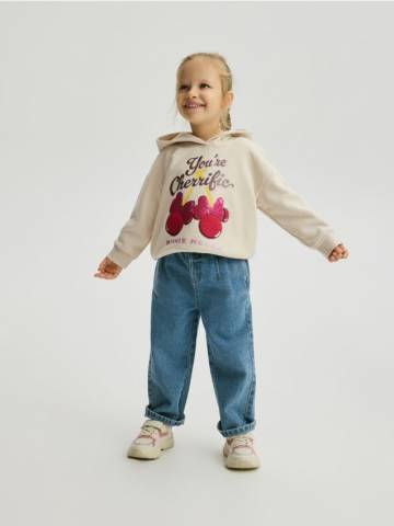 Reserved - Бавовняний світшот Minnie Mouse - кремовий - 338FA-01X Reserved - Бавовняний світшот Minnie Mouse - кремовий - 338FA-01X