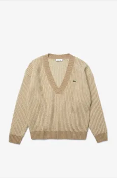 Женский коричневый свитер Коричневый XL Lacoste AF232193P