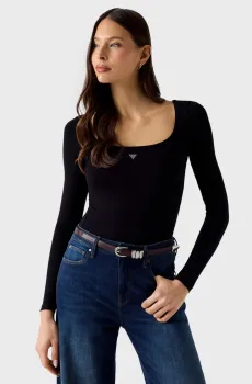 Женское черное боди Черный XS Guess W6YP21.K4356;JBLK
