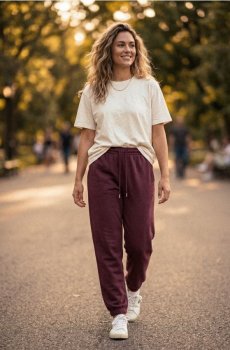 Спортивні штани джогери з тері - карміновий