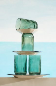 Набір рифлених склянок 4 pack - зелений