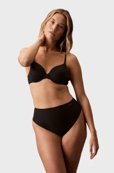 Женские черные трусики SCULPTED FIRM MESH THONG Черный M Calvin Klein LV00QF8165