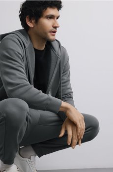 Reserved - Худі на блискавці - пильно-зелений - 377HM-97X