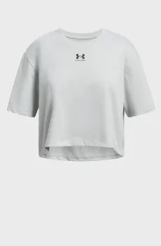 Детская белая футболка UA Rival SS Белый 18 Under Armour 1389755-377
