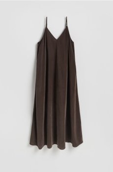 Reserved - Сукня з тканини з додаванням модалу - коричневий - 455JO-88X