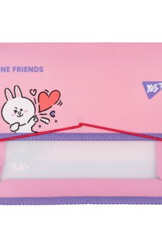 Папка для тетрадей YES Line Friends Cony В5 пластиковая, на резинке