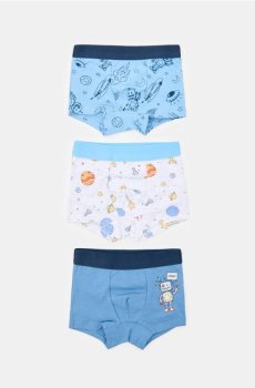 Бавовняні боксери з космічним мотивом 3 pack - різнобарвний