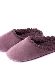 Женские комнатные тапочки Twins получешки, флис, фиолетовые, размер 40