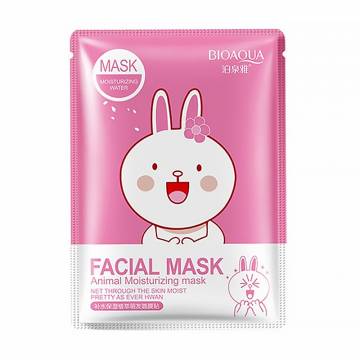 Увлажняющая тканевая маска для лица Bioaqua Facial Mask Animal Moisturizing Заяц, с эссенцией цветов вишни, 30 г Увлажняющая тканевая маска для лица Bioaqua Facial Mask Animal Moisturizing Заяц, с эссенцией цветов вишни, 30 г