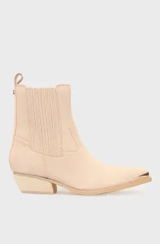 Женские бежевые замшевые казаки LANNA2 Бежевый 41 Guess FLTLN2SUE10