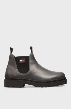 Мужские серые кожаные челси Серый 41 Tommy Jeans EM0EM01630