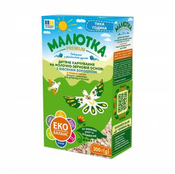 Сухая смесь на молочно-зерновой основе Малютка Premium с овсяной мукой, 300 г Сухая смесь на молочно-зерновой основе Малютка Premium с овсяной мукой, 300 г