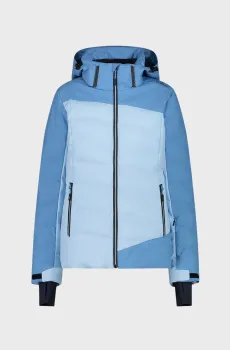 Женская голубая лыжная куртка ZIP HOOD TWILL Голубой 34 CMP 34W4596-L441