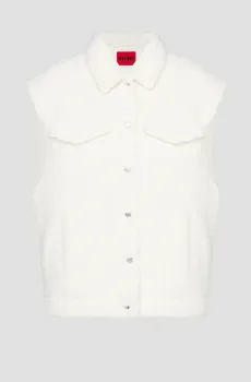 Женский белый жилет Белый L HUGO 50504216;272