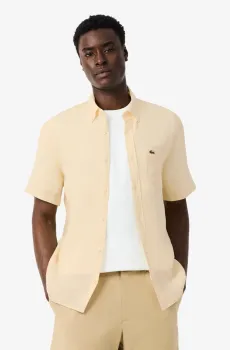 Мужская бежевая рубашка Бежевый 42 Lacoste CH5699056