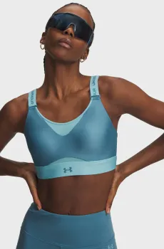 Женский голубой топ UA Infinity High 2.0 Bra Голубой XL (D-DD) Under Armour 1384112-466