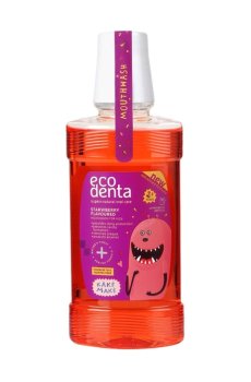 Детский ополаскиватель для полости рта Ecodenta Kake Make Mouthwash со вкусом клубники, от 3 лет, 250 мл