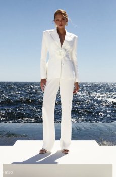 Молочні штани з високою талією