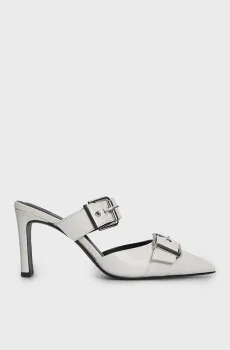 Женские белые кожаные мюли Woodbury Белый 36 PRPY PRSLT2429W