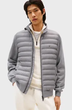 Мужская серая спортивная кофта MIX MEDIA STAND Серый S Tommy Hilfiger MW0MW37461