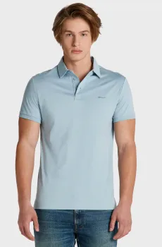 Мужское голубое поло Голубой 3XL Gant 2013034