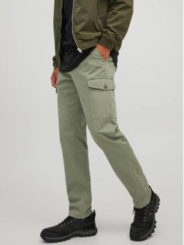 Jack&Jones Штани з тканини Ollie 12224001 Зелений Regular Fit Jack&Jones Штани з тканини Ollie 12224001 Зелений Regular Fit