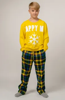 Детские брюки в клетку Желтый 92-98 brabrabra HOM2111030