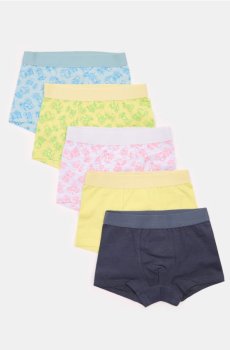Бавовняні боксерки, набір з 5 штук - різнобарвний