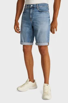 Мужские голубые джинсовые шорты SLIM Голубой 38 Calvin Klein Jeans J30J327516