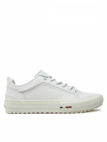 Tommy Hilfiger Снікерcи Th Hi Vulc Cleat Low Lth FM0FM05452 Білий Tommy Hilfiger Снікерcи Th Hi Vulc Cleat Low Lth FM0FM05452 Білий