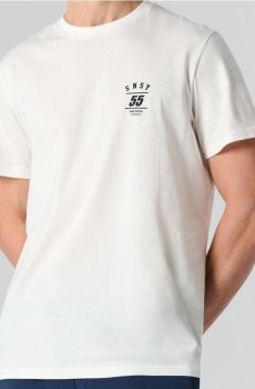 Бавовняна футболка з принтом - кремовий