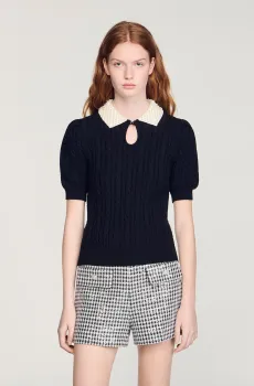 Женский черный джемпер Черный S Sandro SFPPU02799_Black