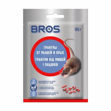 Гранулы от мышей и крыс Bros, 90 г Гранулы от мышей и крыс Bros, 90 г