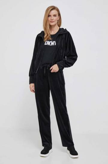 Хлопковая футболка Dkny цвет чёрный Хлопковая футболка Dkny цвет чёрный