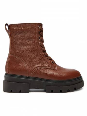 Tommy Hilfiger Ботильйони Bicolor Leather Lace-Up FW0FW08160 Коричневий Tommy Hilfiger Ботильйони Bicolor Leather Lace-Up FW0FW08160 Коричневий